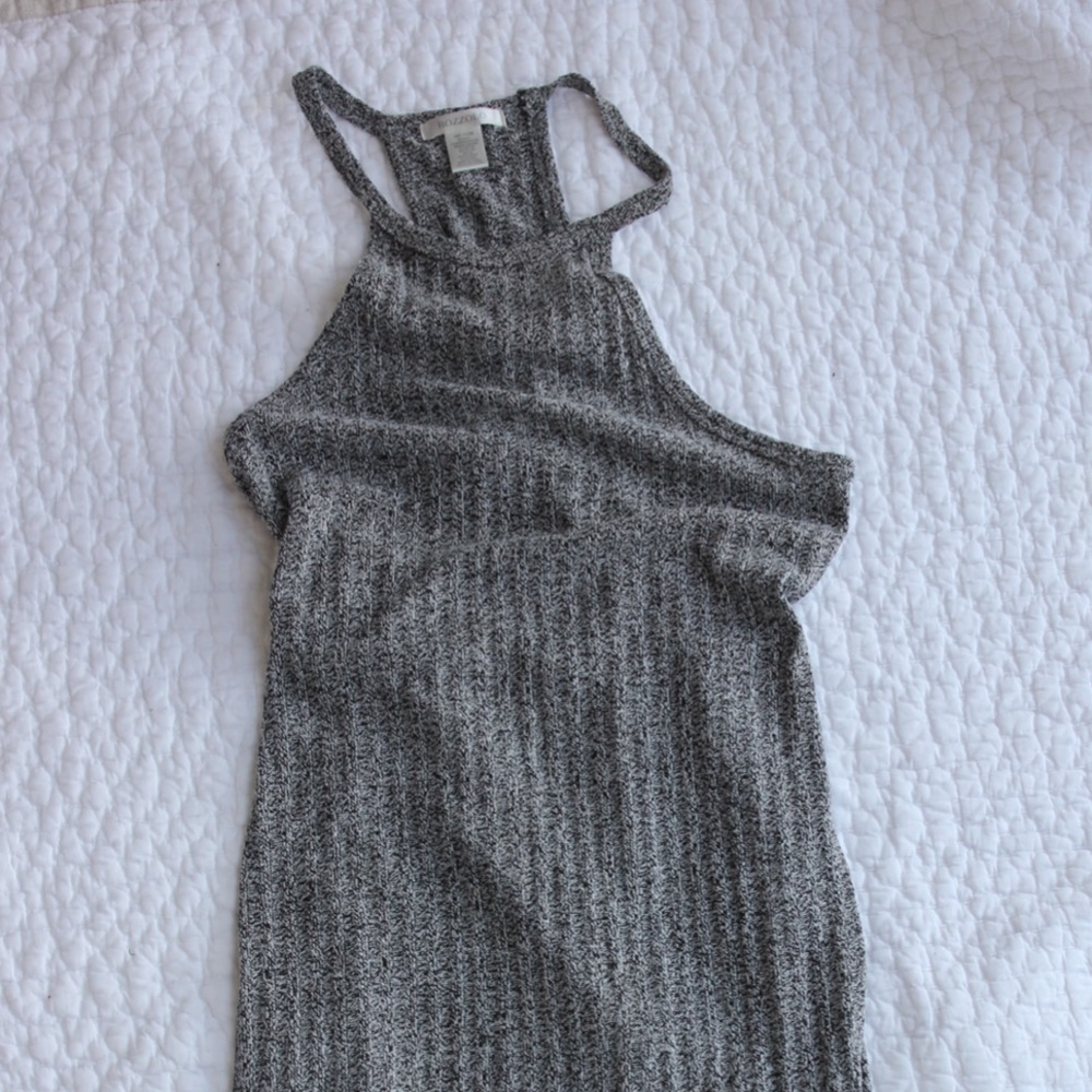 Grey tulip hem summer dress